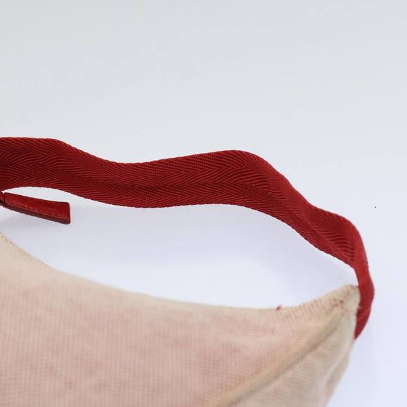 PRADA Hand Bag Canvas Gray Red Auth bs9757 - Picture 8 of 16